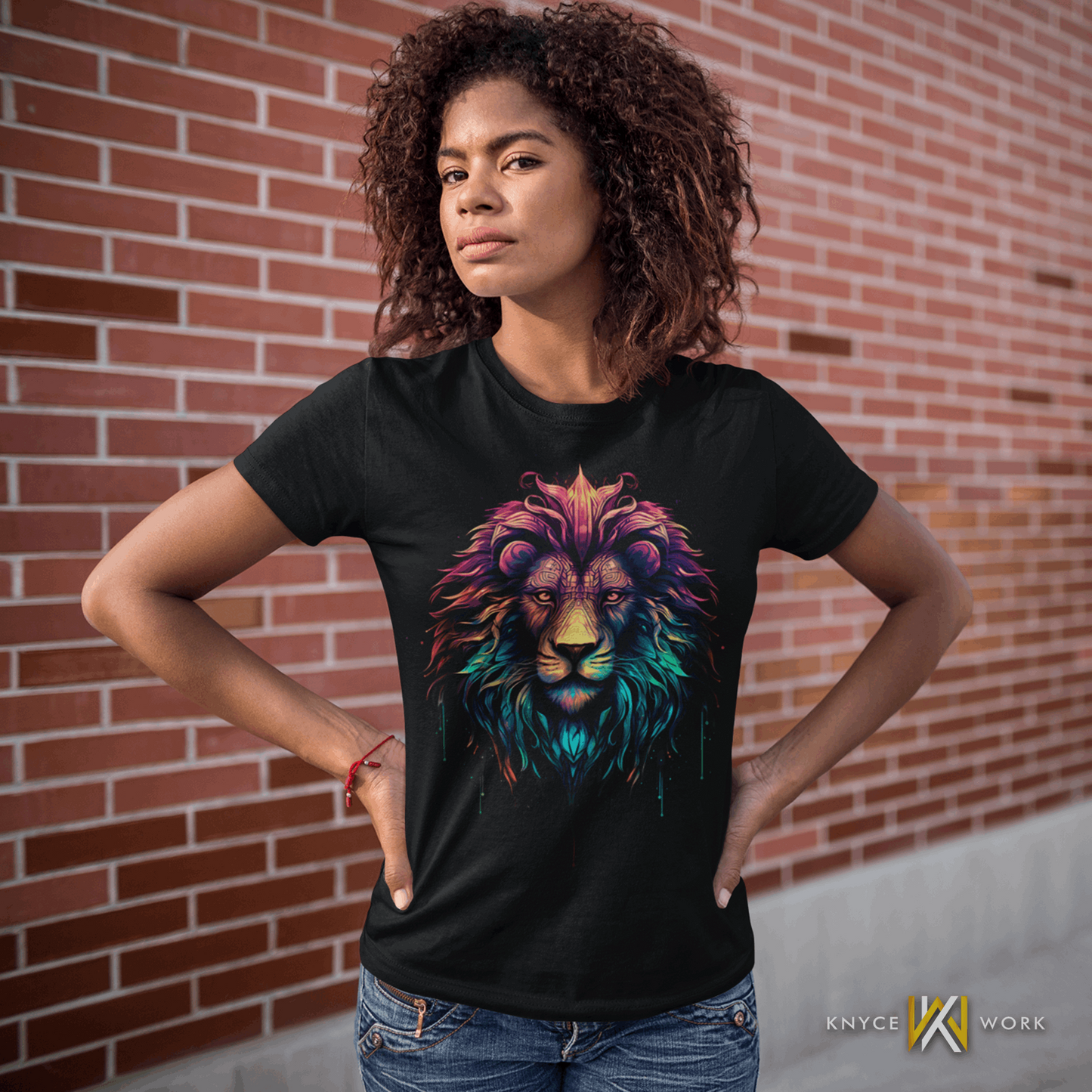 Abstract Lion Art Tee