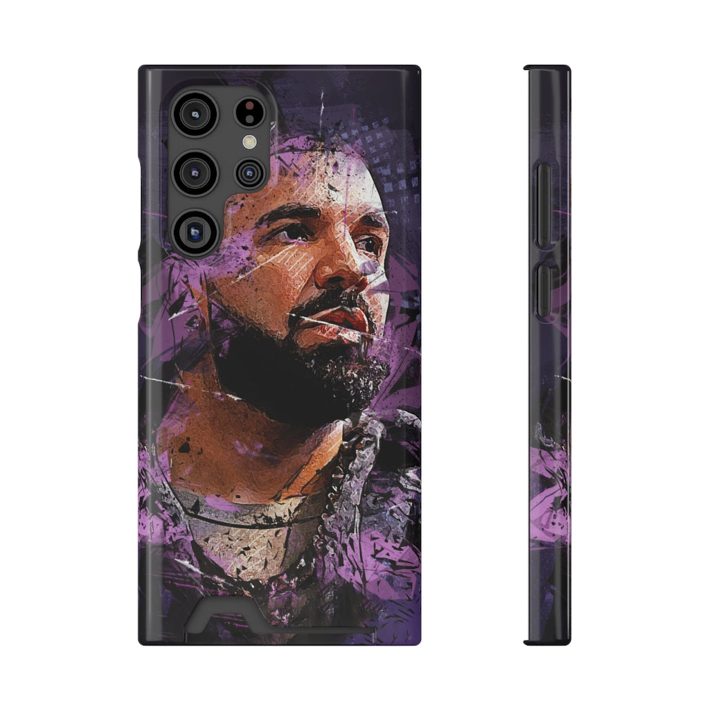 Drizzy Abstract Art Phone Case (w/ Card Holder)