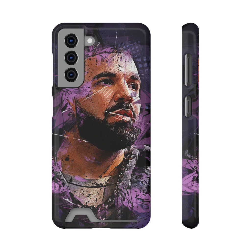 Drizzy Abstract Art Phone Case (w/ Card Holder)