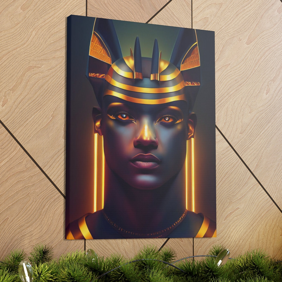 Humanoid Anubis Canvas Wraps
