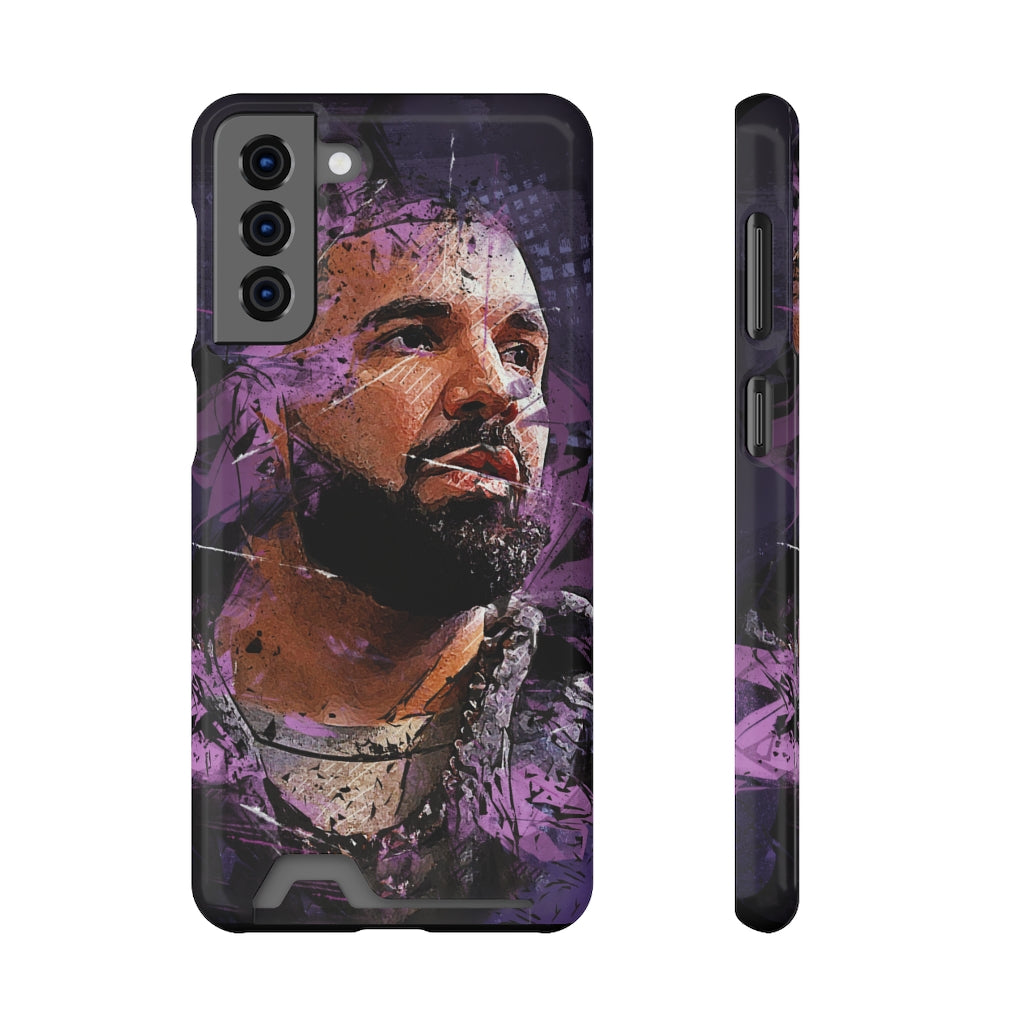 Drizzy Abstract Art Phone Case (w/ Card Holder)