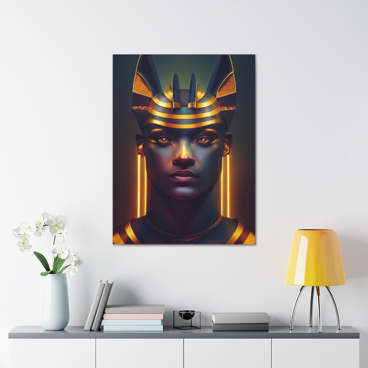 Humanoid Anubis Canvas Wraps