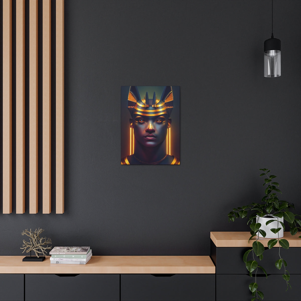 Humanoid Anubis Canvas Wraps