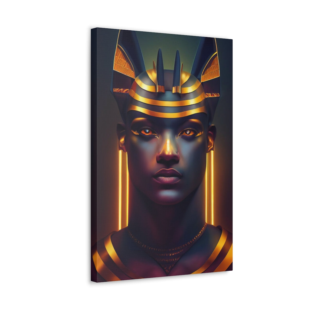 Humanoid Anubis Canvas Wraps