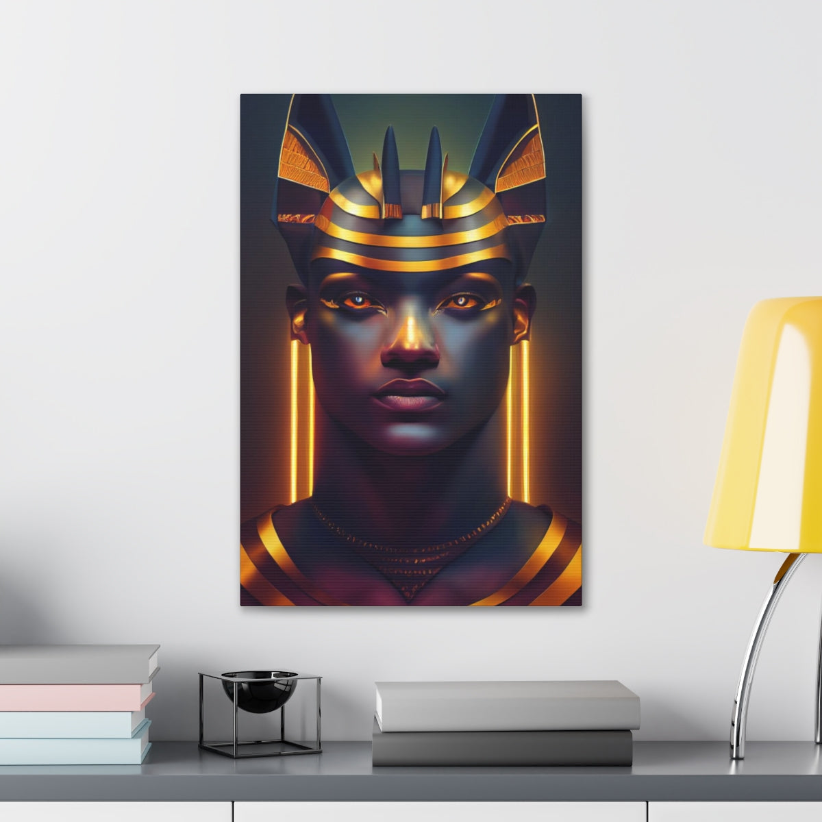 Humanoid Anubis Canvas Wraps