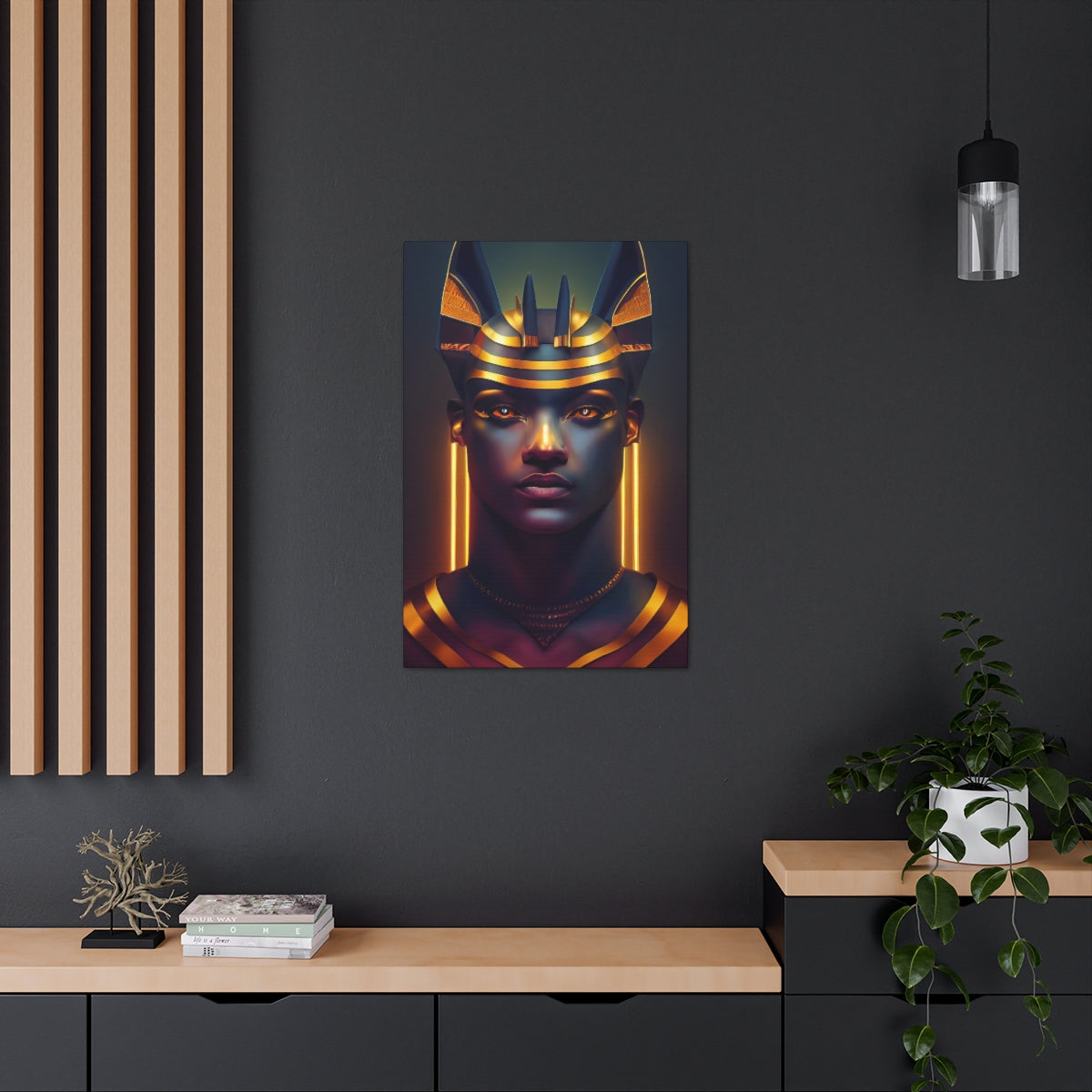 Humanoid Anubis Canvas Wraps