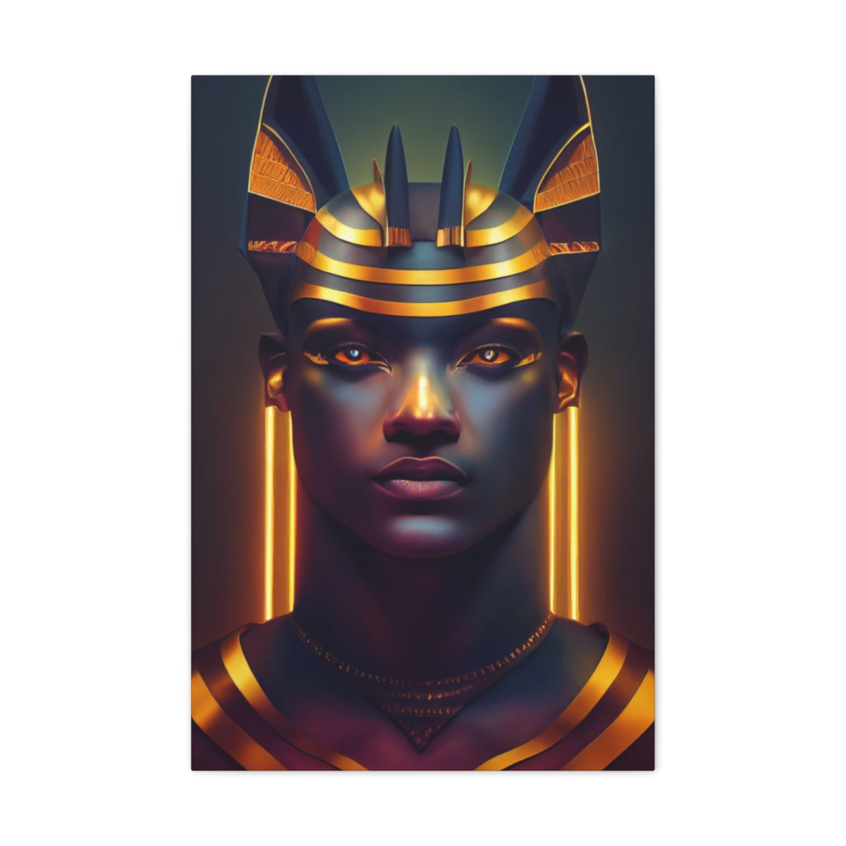 Humanoid Anubis Canvas Wraps