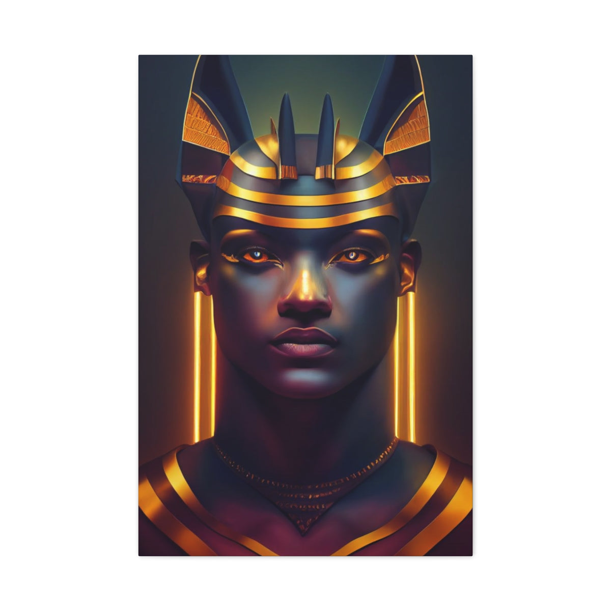 Humanoid Anubis Canvas Wraps