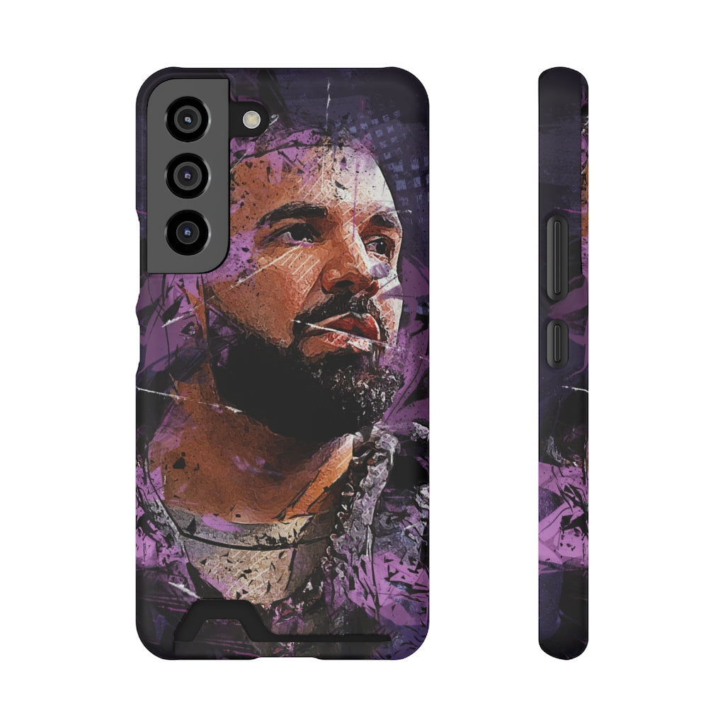 Drizzy Abstract Art Phone Case (w/ Card Holder)