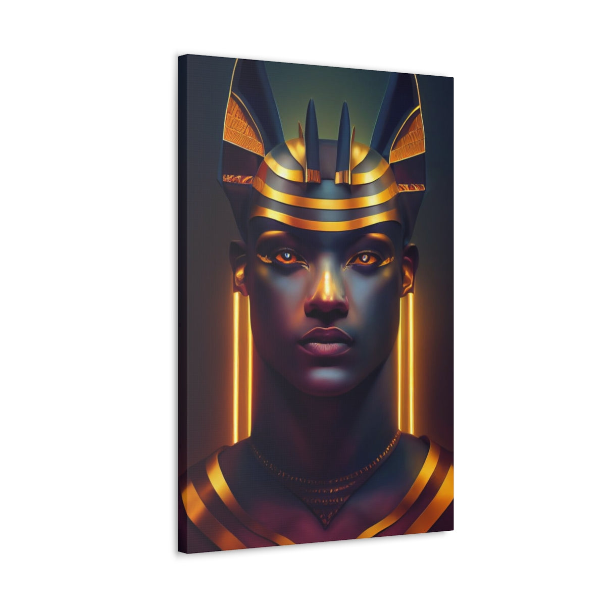 Humanoid Anubis Canvas Wraps