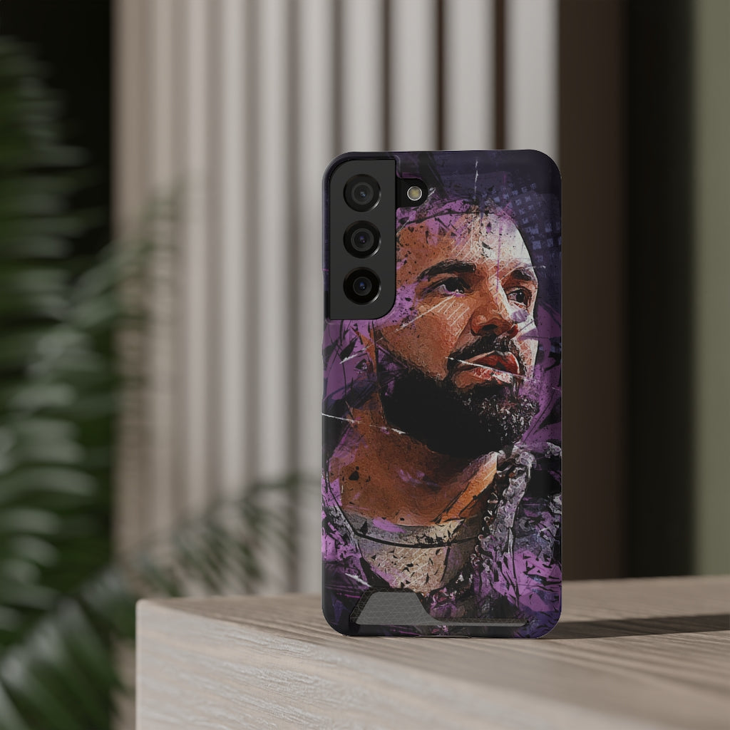 Drizzy Abstract Art Phone Case (w/ Card Holder)