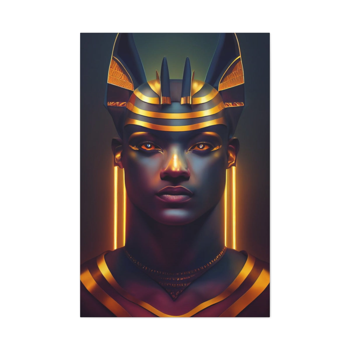 Humanoid Anubis Canvas Wraps