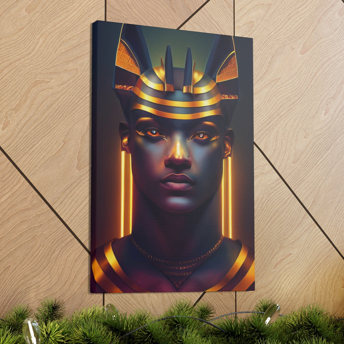 Humanoid Anubis Canvas Wraps