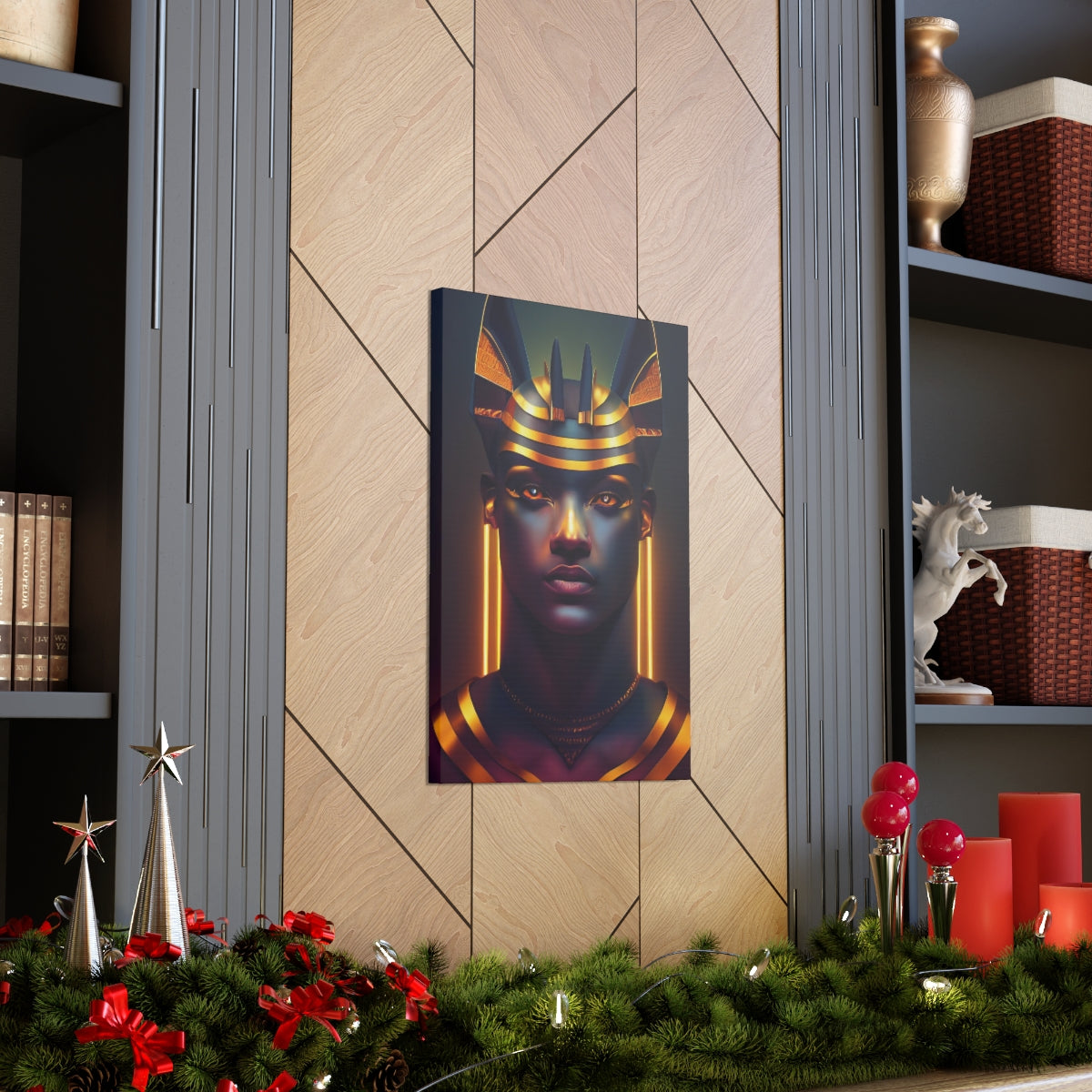Humanoid Anubis Canvas Wraps