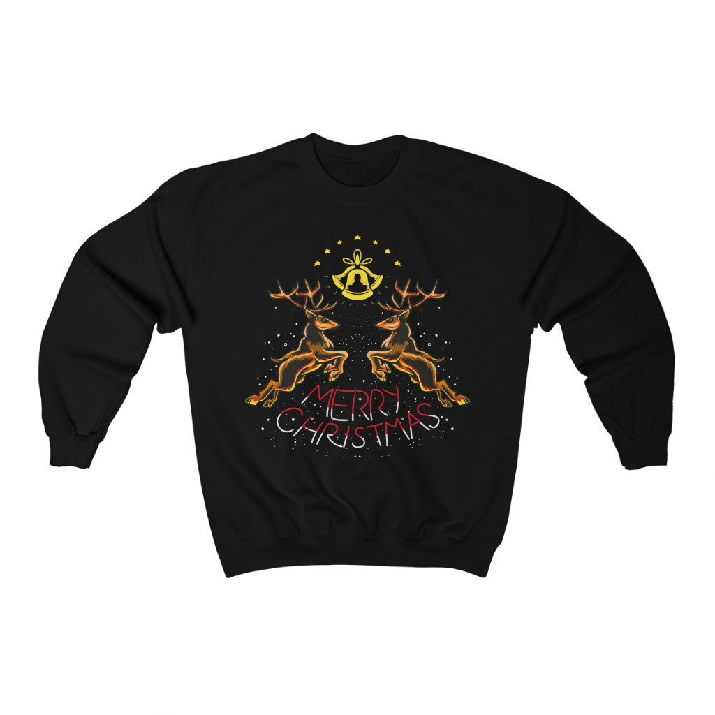 Merry Christmas Reindeer Crewneck Sweatshirt