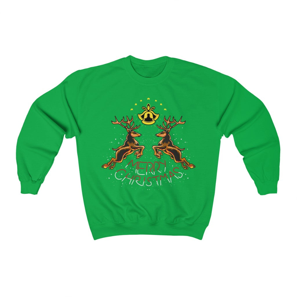 Merry Christmas Reindeer Crewneck Sweatshirt