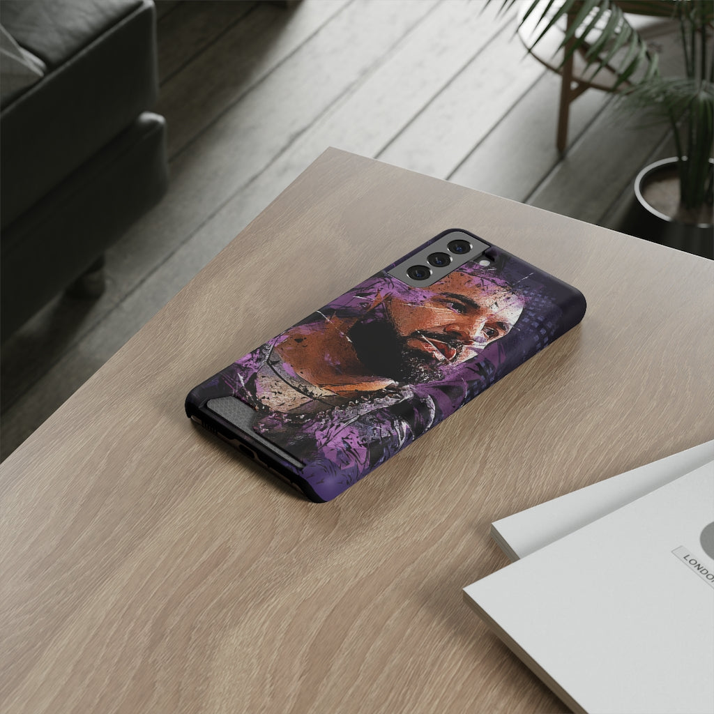 Drizzy Abstract Art Phone Case (w/ Card Holder)