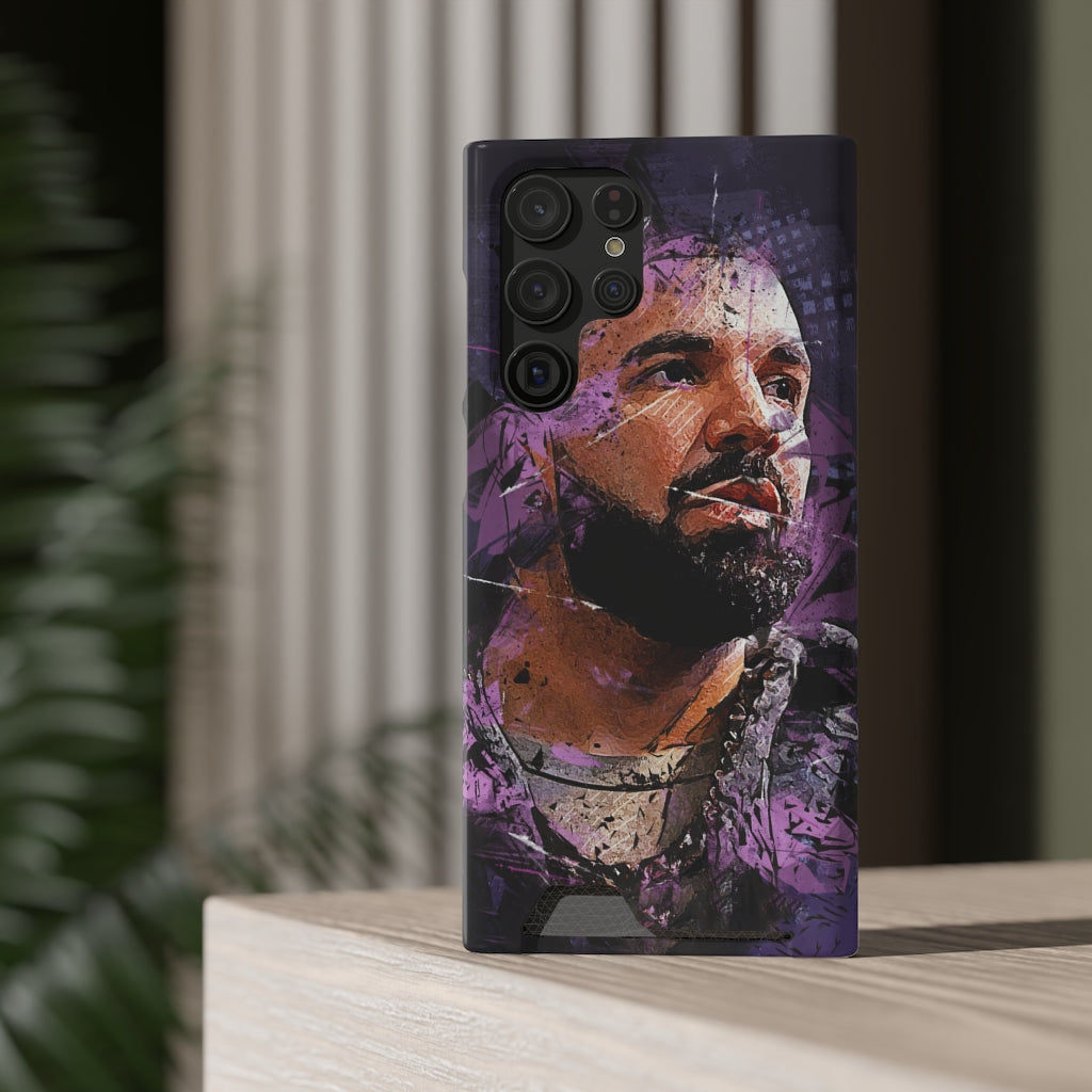 Drizzy Abstract Art Phone Case (w/ Card Holder)