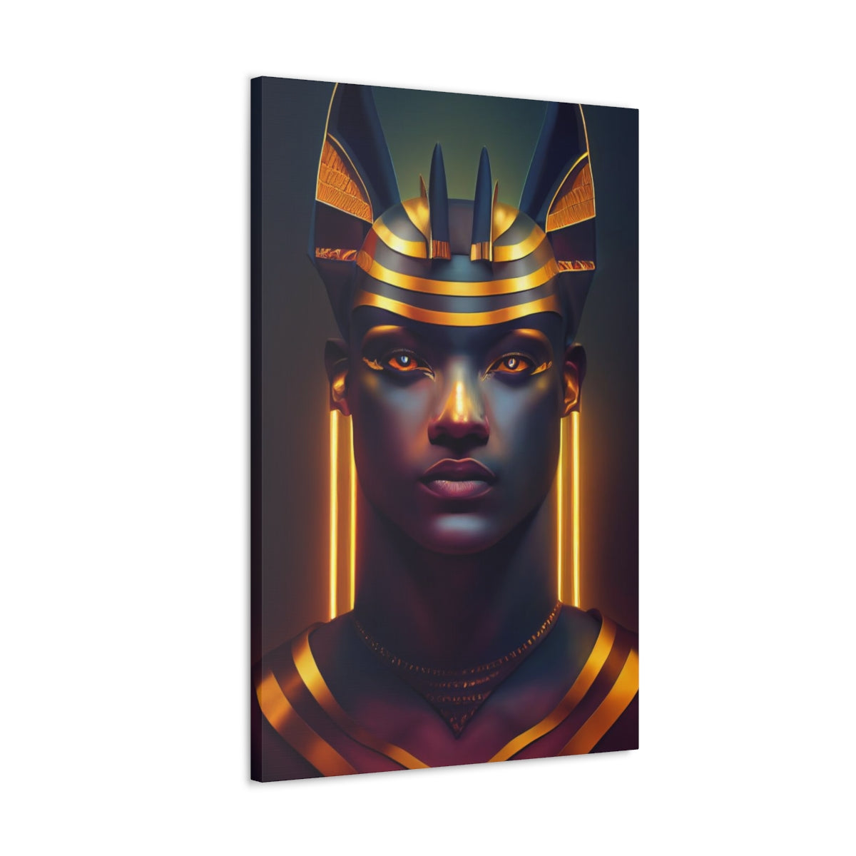 Humanoid Anubis Canvas Wraps
