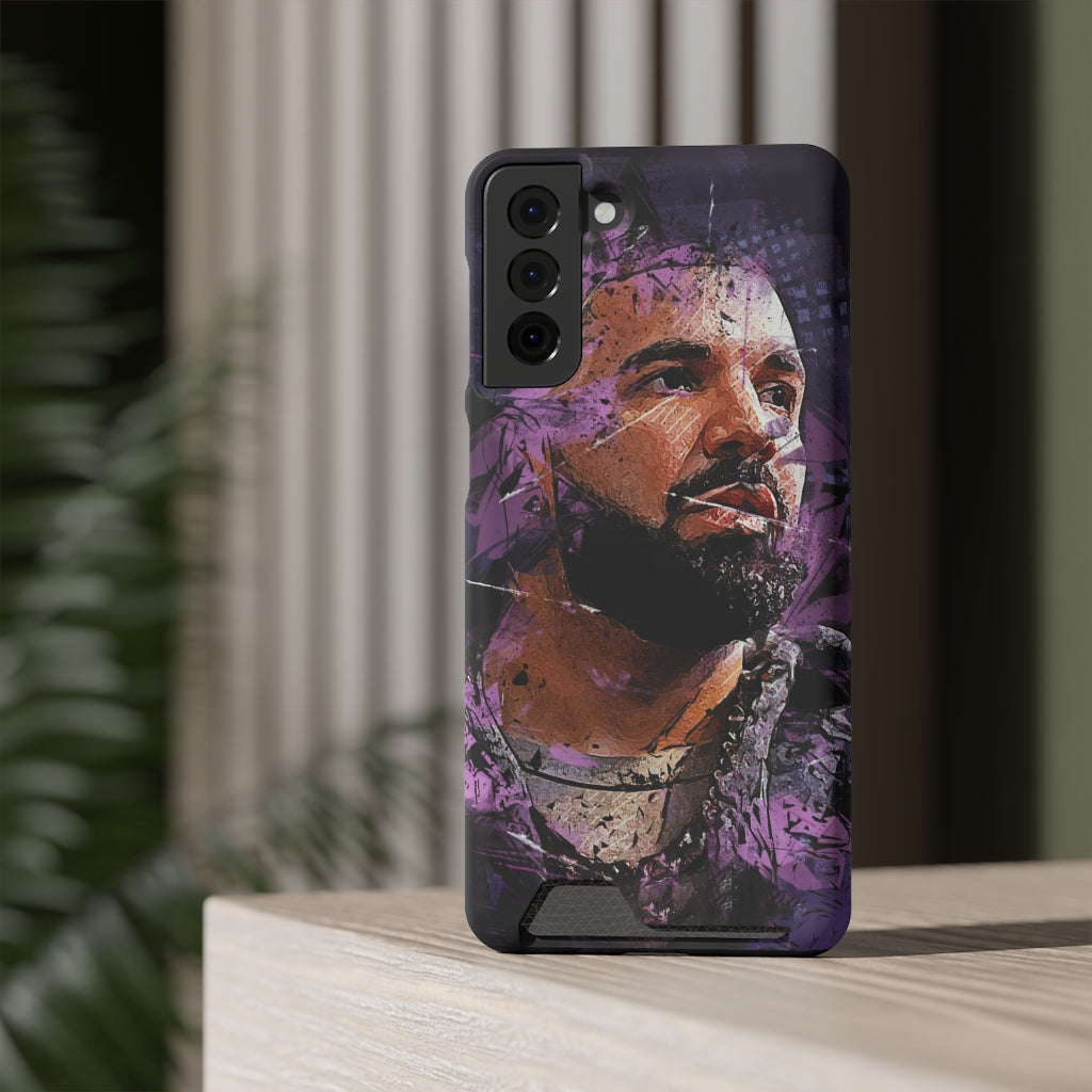 Drizzy Abstract Art Phone Case (w/ Card Holder)