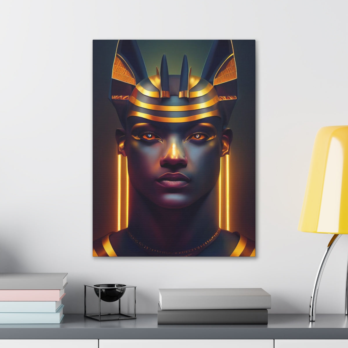 Humanoid Anubis Canvas Wraps