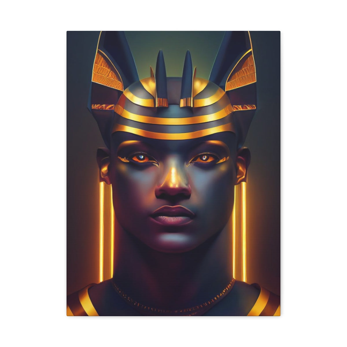 Humanoid Anubis Canvas Wraps