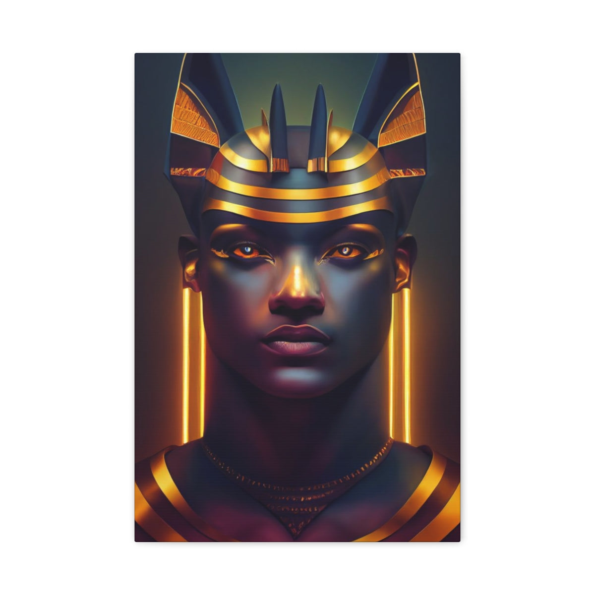 Humanoid Anubis Canvas Wraps