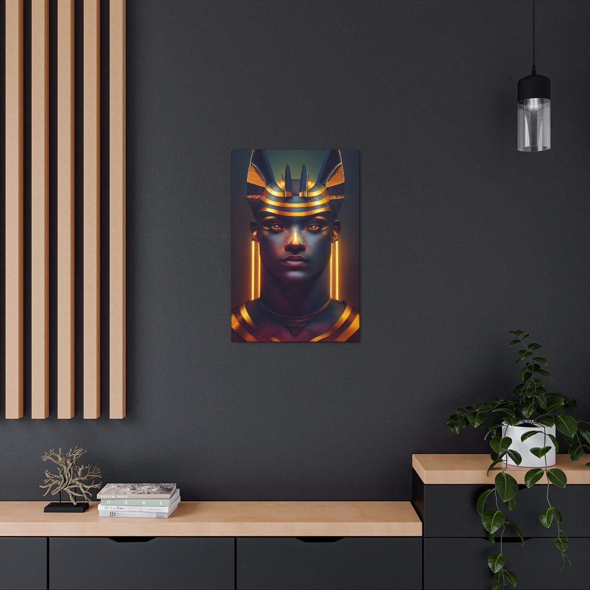 Humanoid Anubis Canvas Wraps