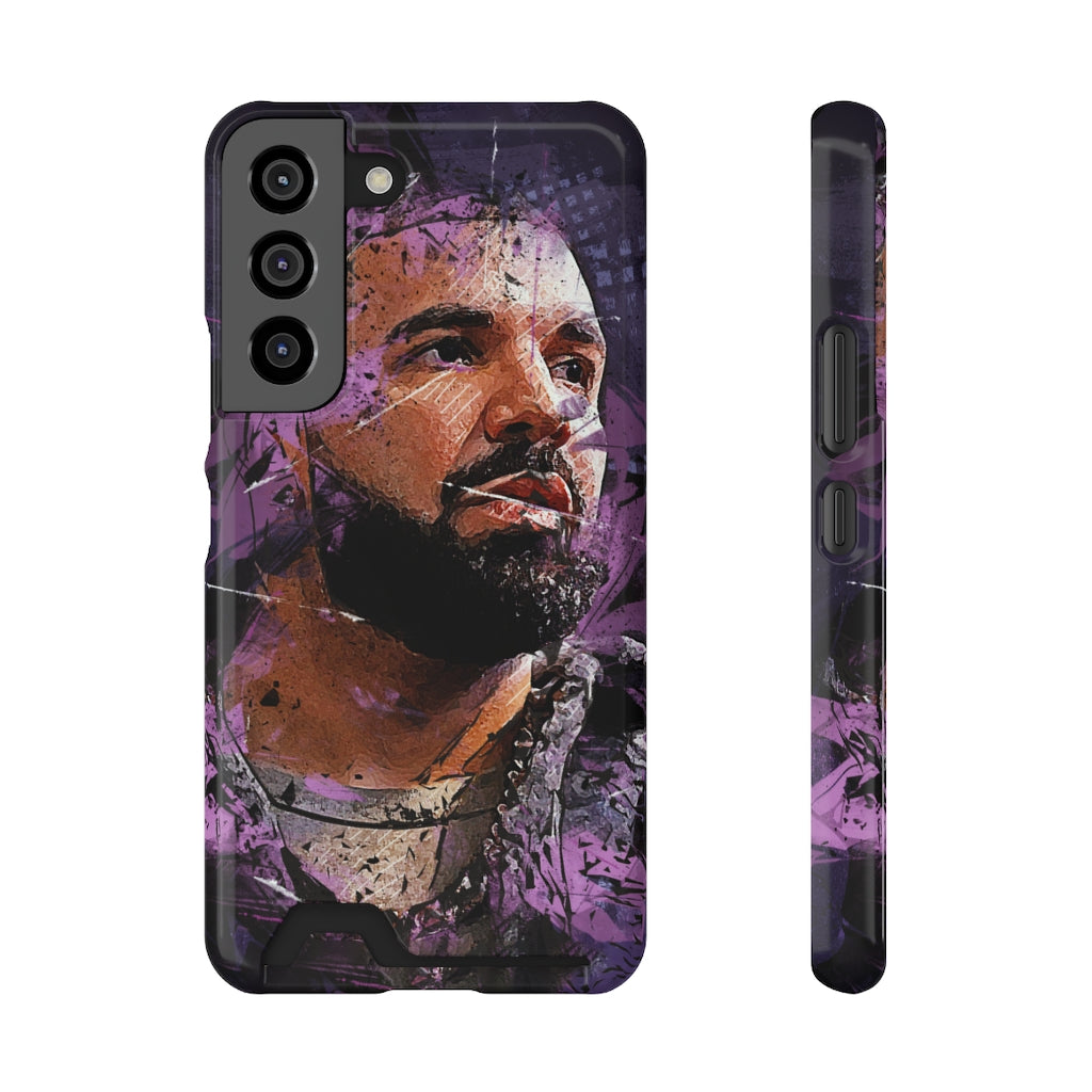 Drizzy Abstract Art Phone Case (w/ Card Holder)