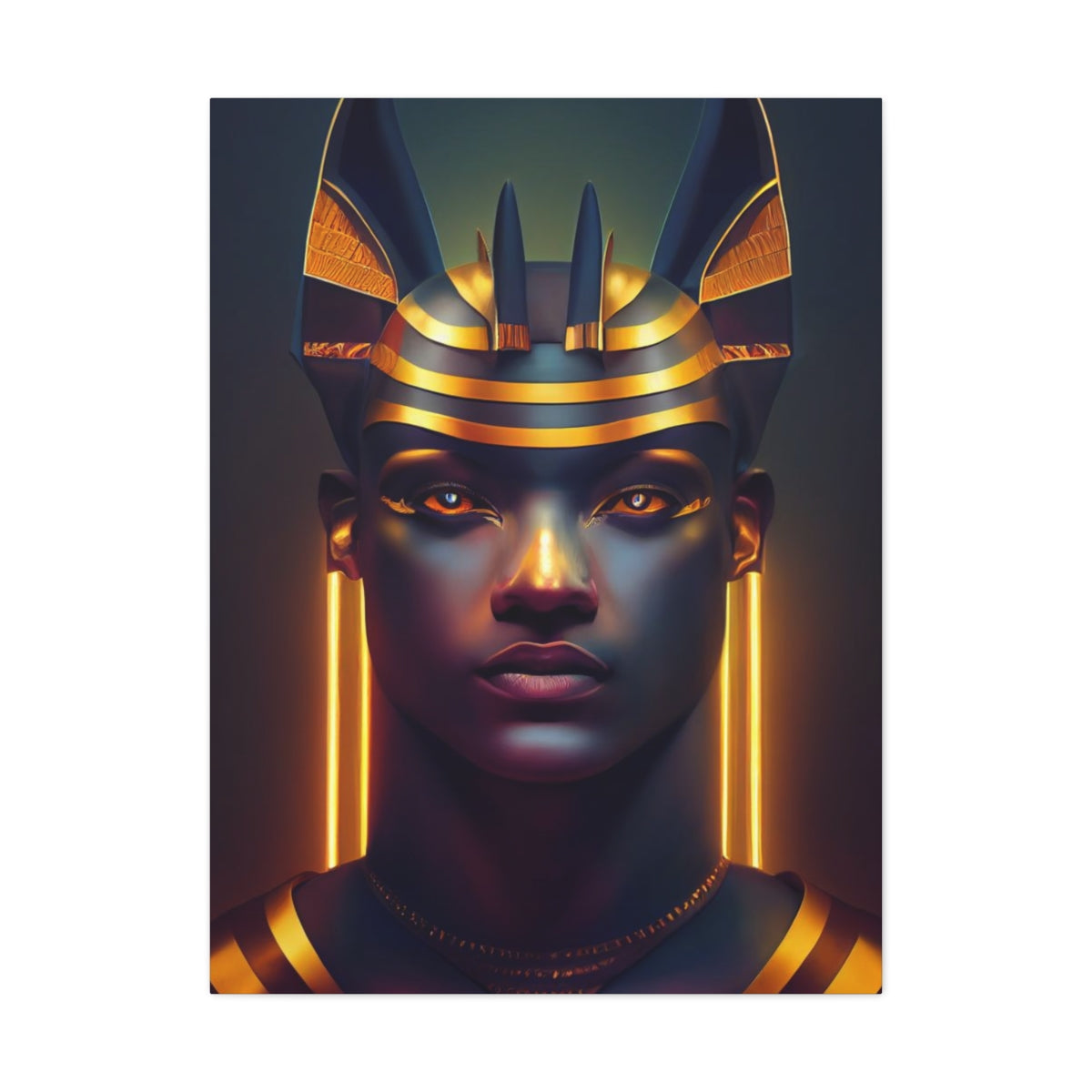 Humanoid Anubis Canvas Wraps