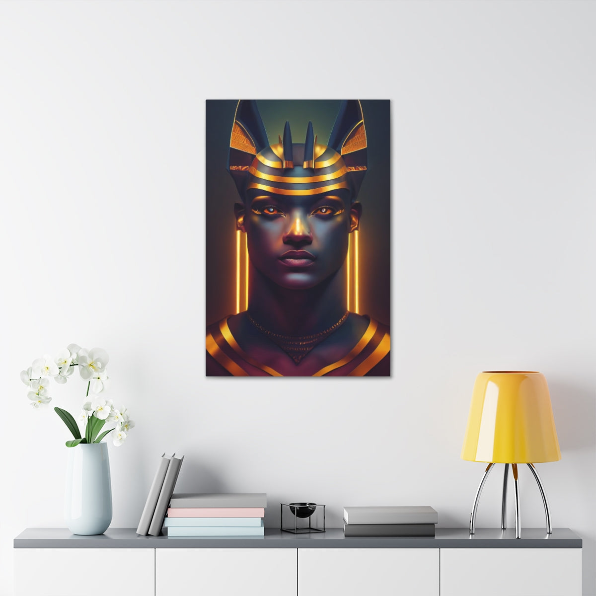 Humanoid Anubis Canvas Wraps