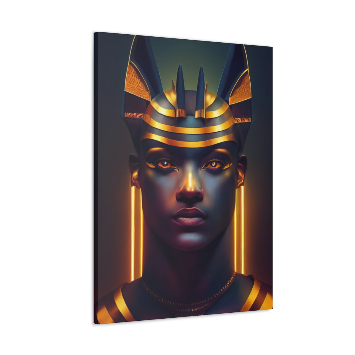 Humanoid Anubis Canvas Wraps