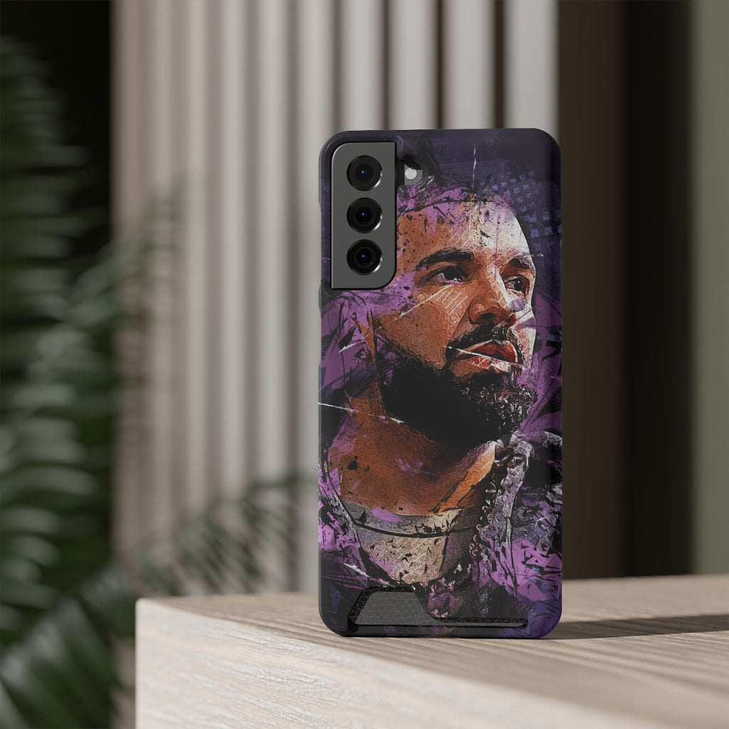 Drizzy Abstract Art Phone Case (w/ Card Holder)