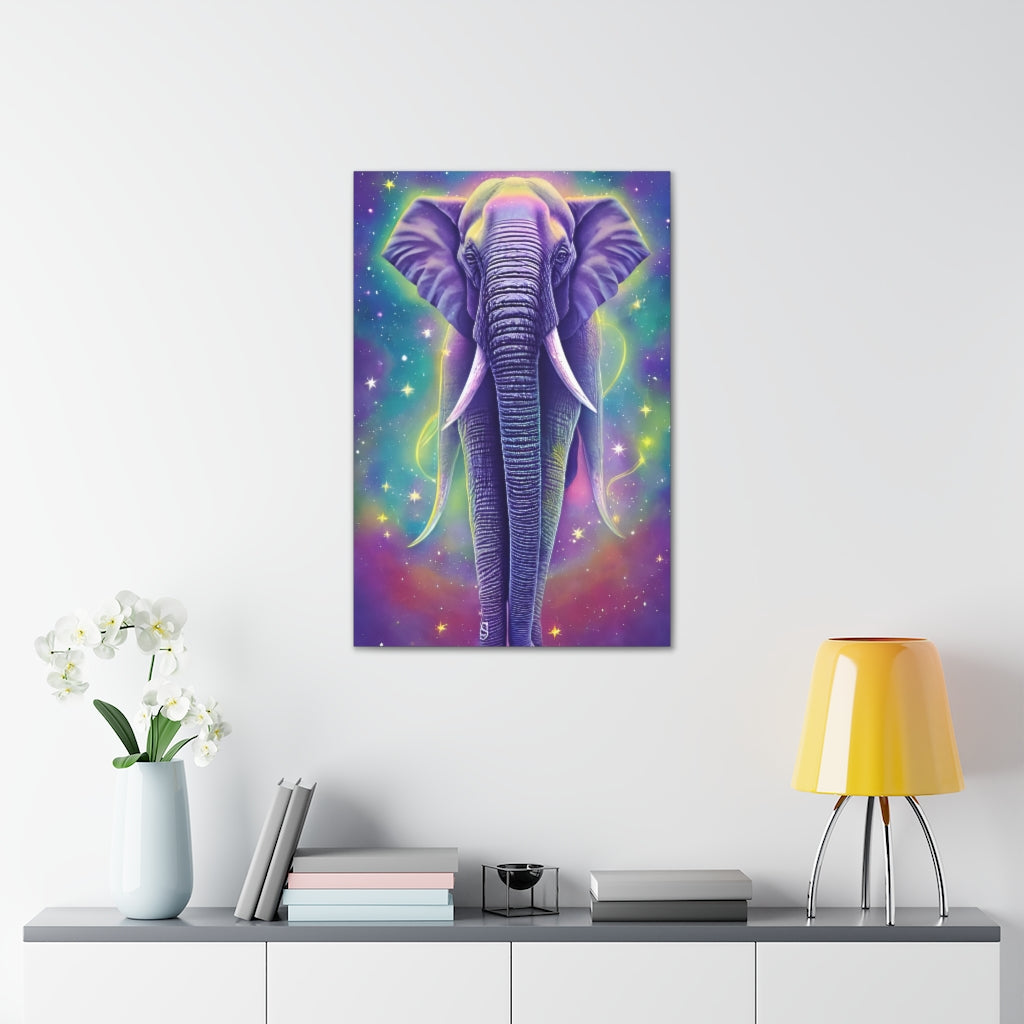 Cosmic Elephant Canvas Wrap