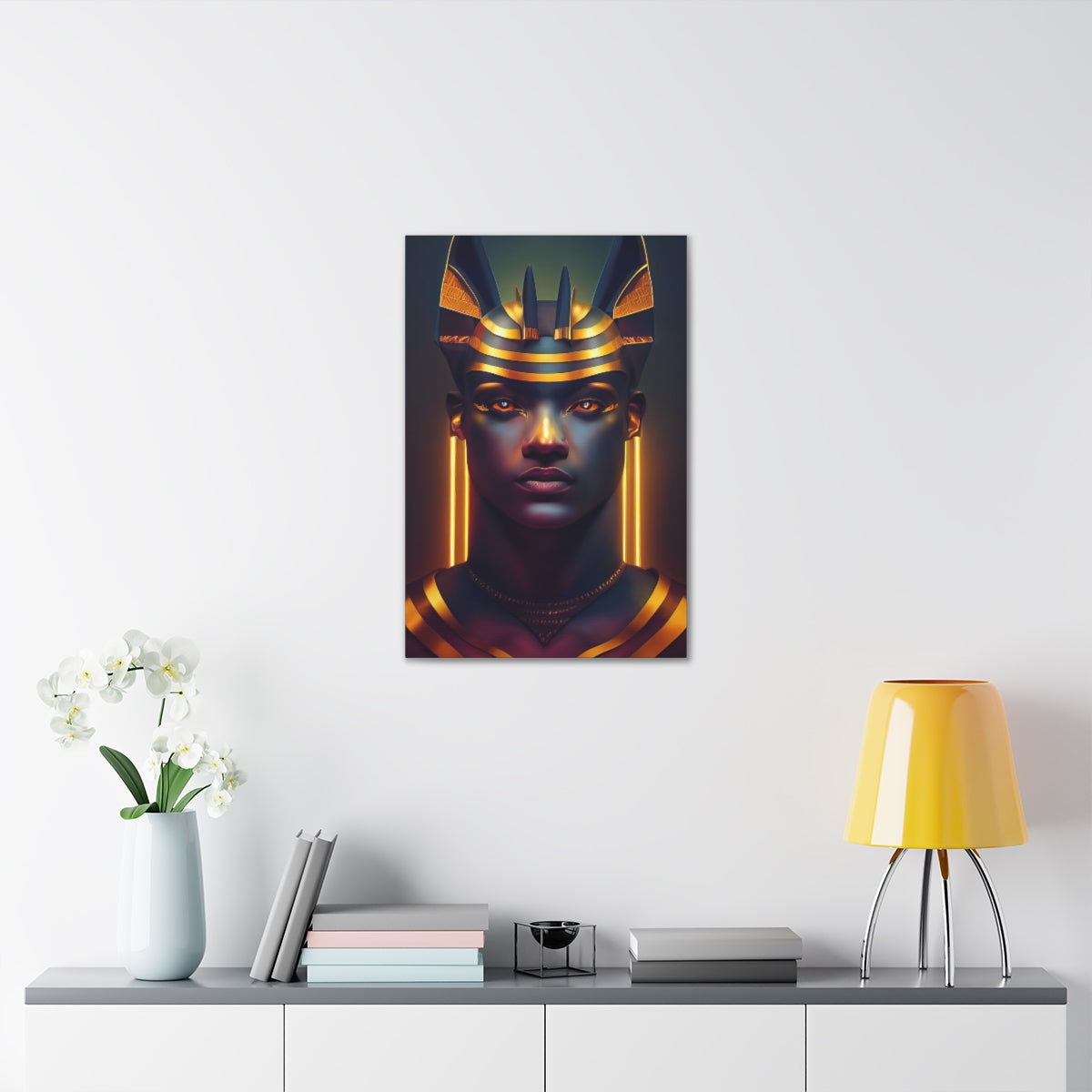 Humanoid Anubis Canvas Wraps