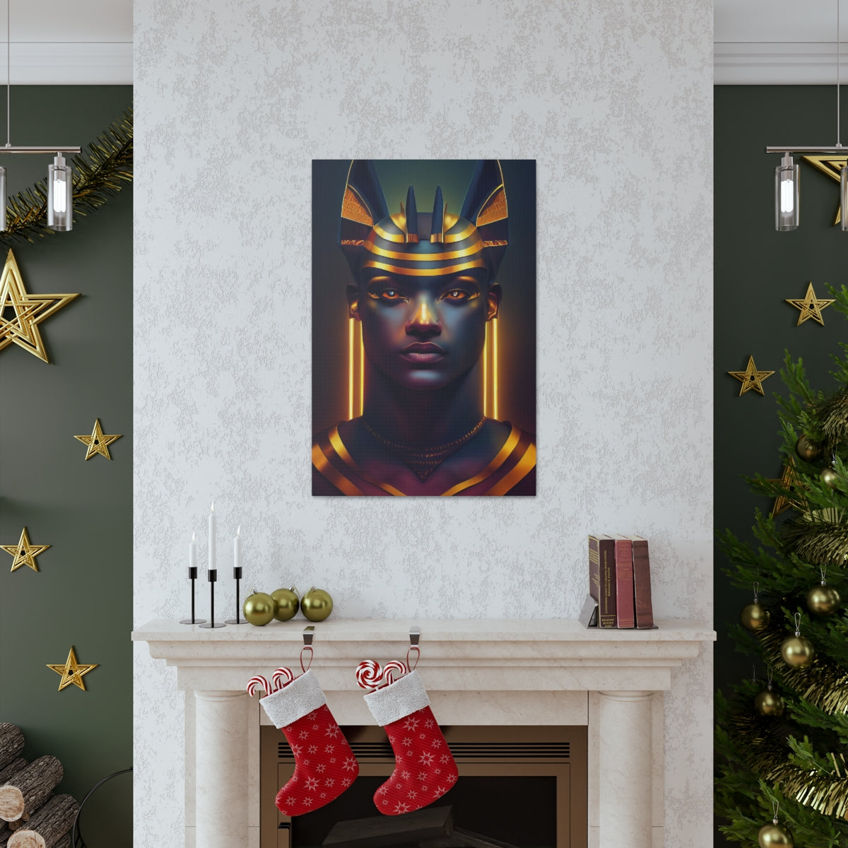 Humanoid Anubis Canvas Wraps