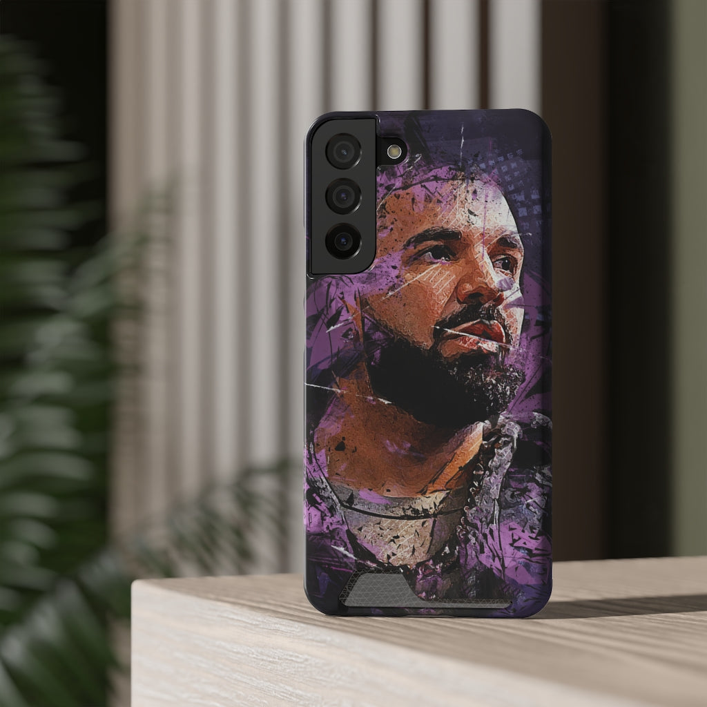 Drizzy Abstract Art Phone Case (w/ Card Holder)