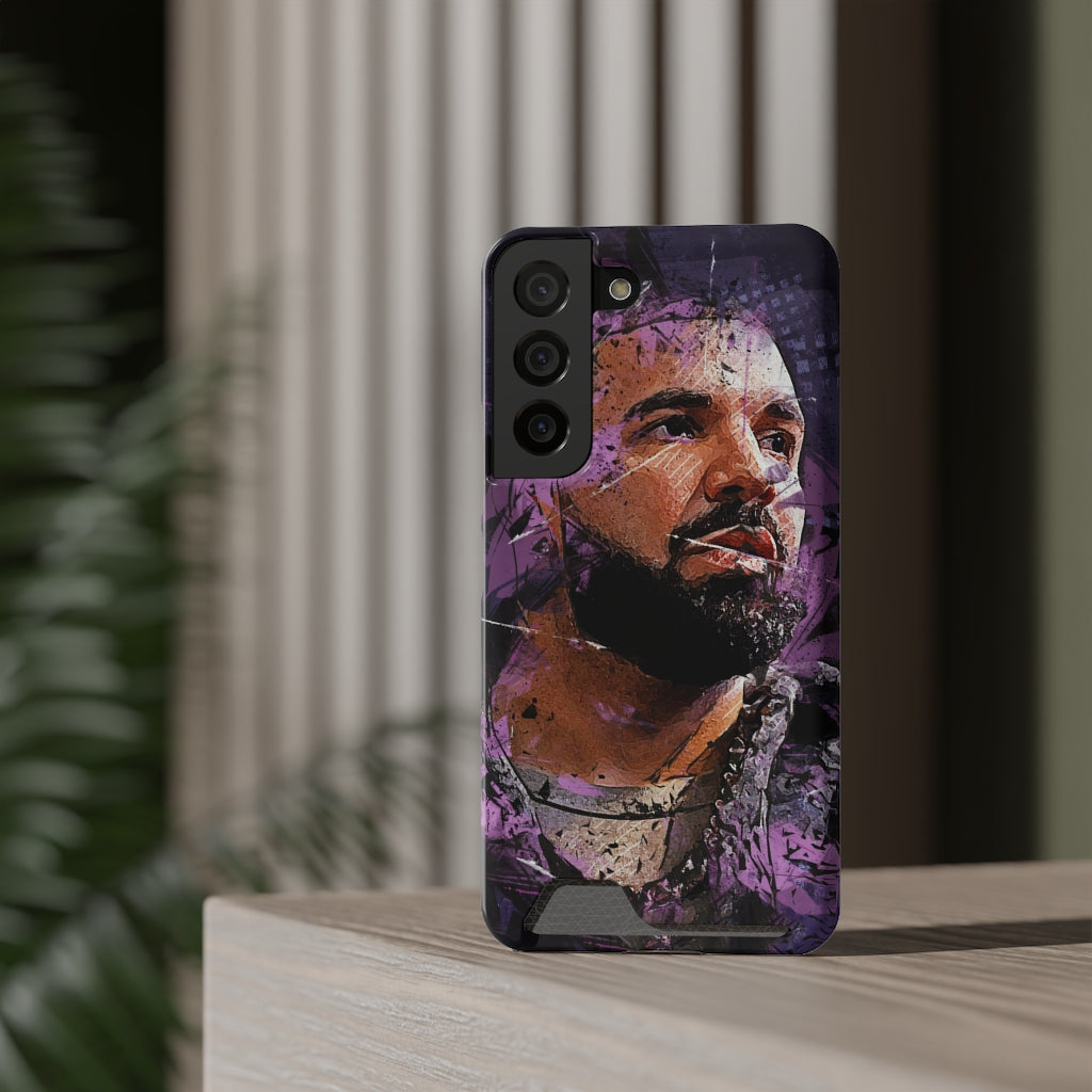 Drizzy Abstract Art Phone Case (w/ Card Holder)