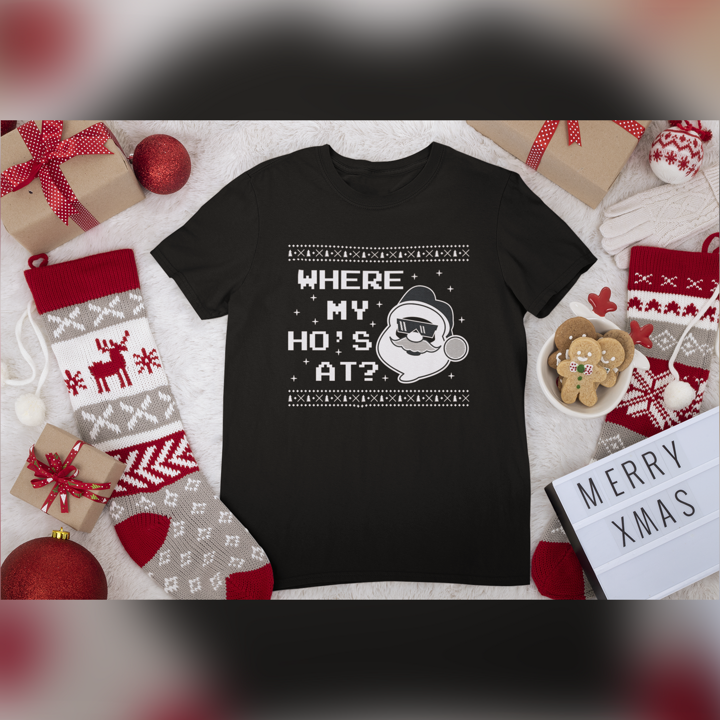 Where My Ho's At? Christmas Tee