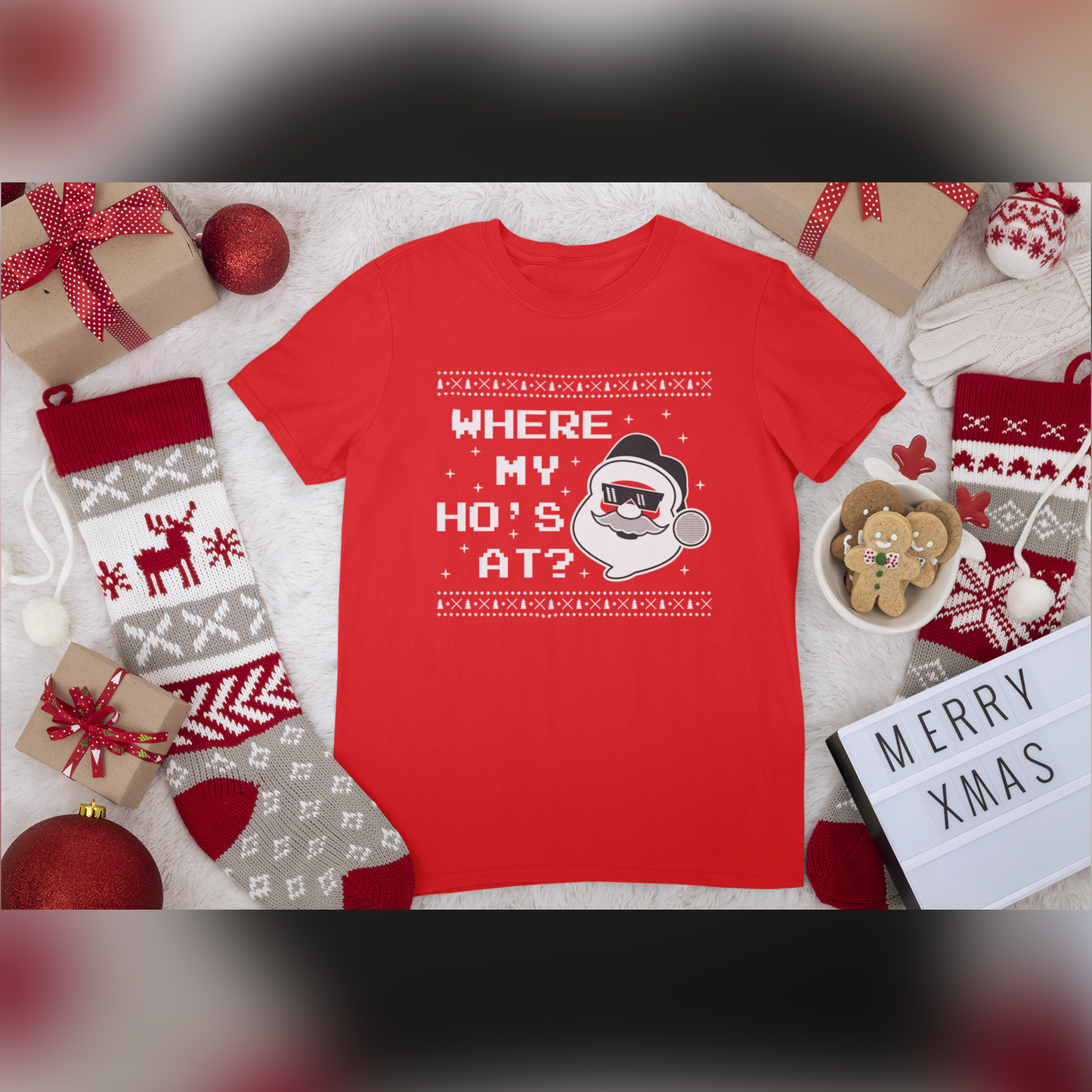 Where My Ho's At? Christmas Tee