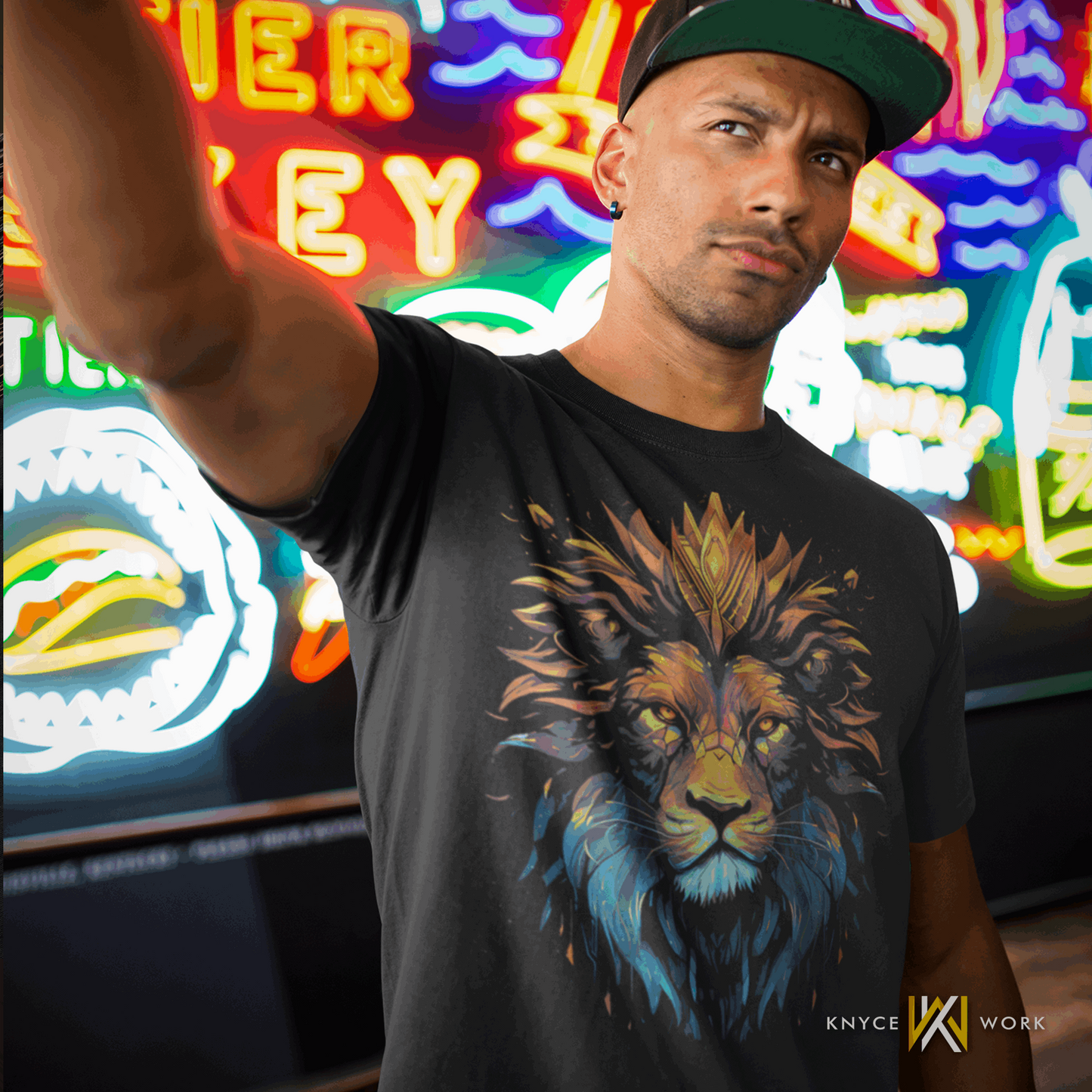 Abstract Lion Art Tee