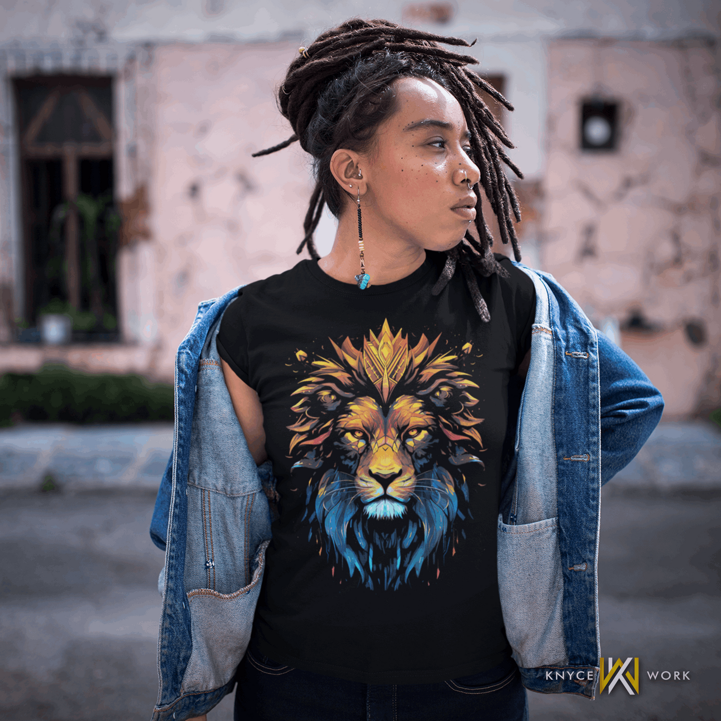 Abstract Lion Art Tee