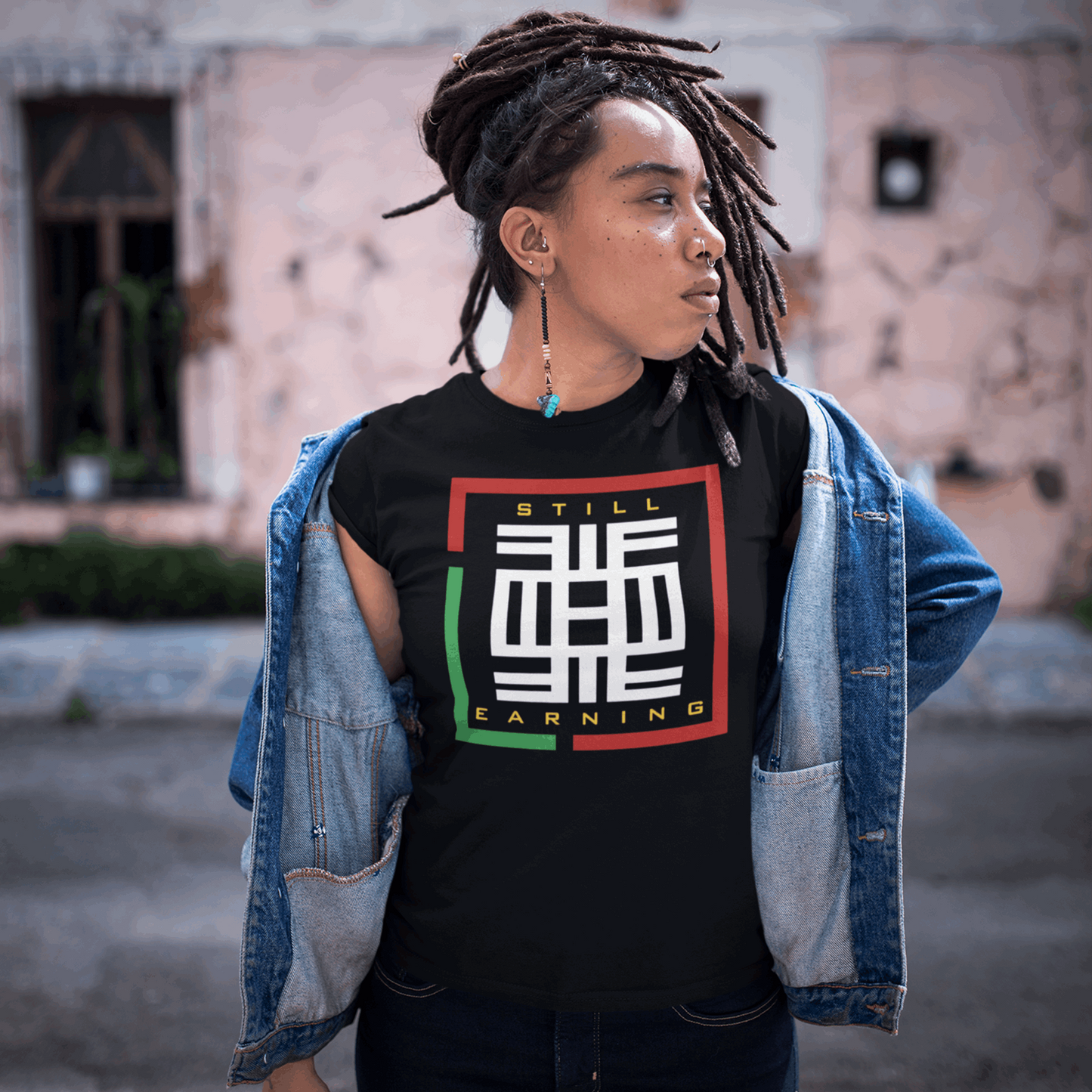 Adinkra "Still Learning" Heavy Cotton Tee