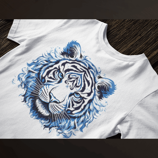 Blu Flame White Tiger Kids Tee