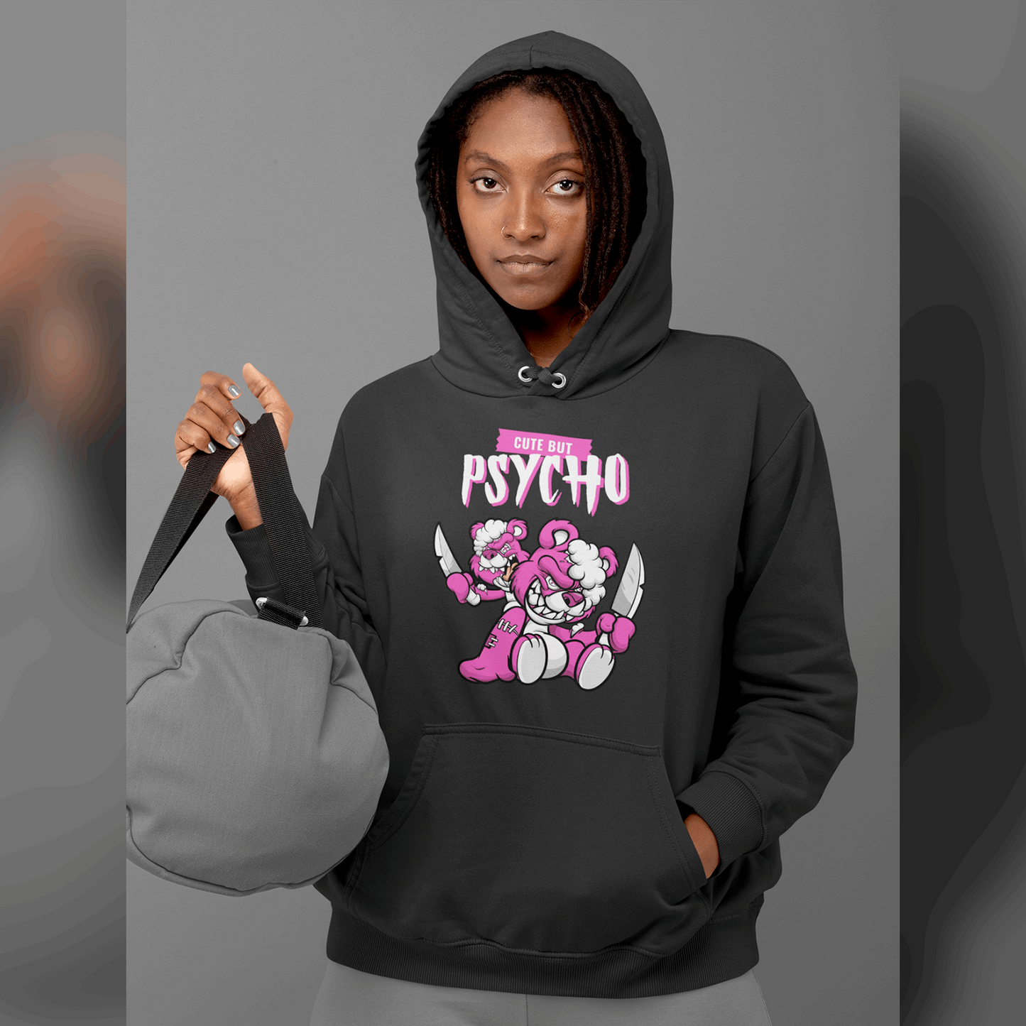 Cute But Psycho Cartoon Hoodie