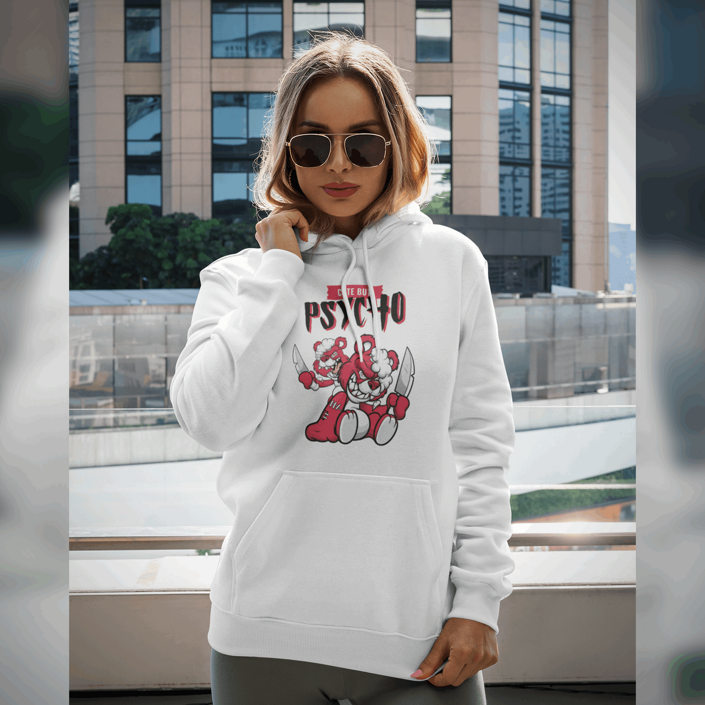 Cute But Psycho Cartoon Hoodie