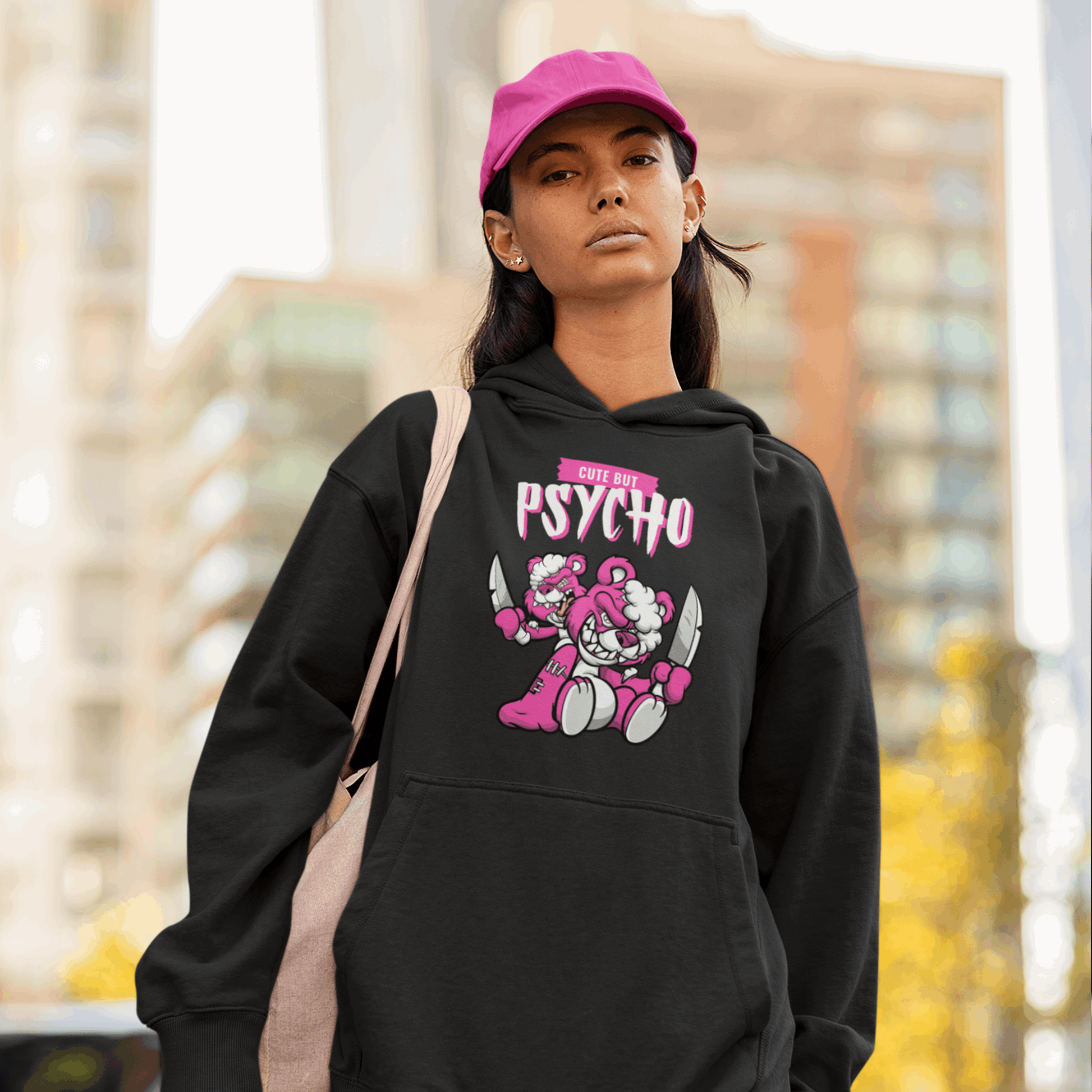 Cute But Psycho Cartoon Hoodie