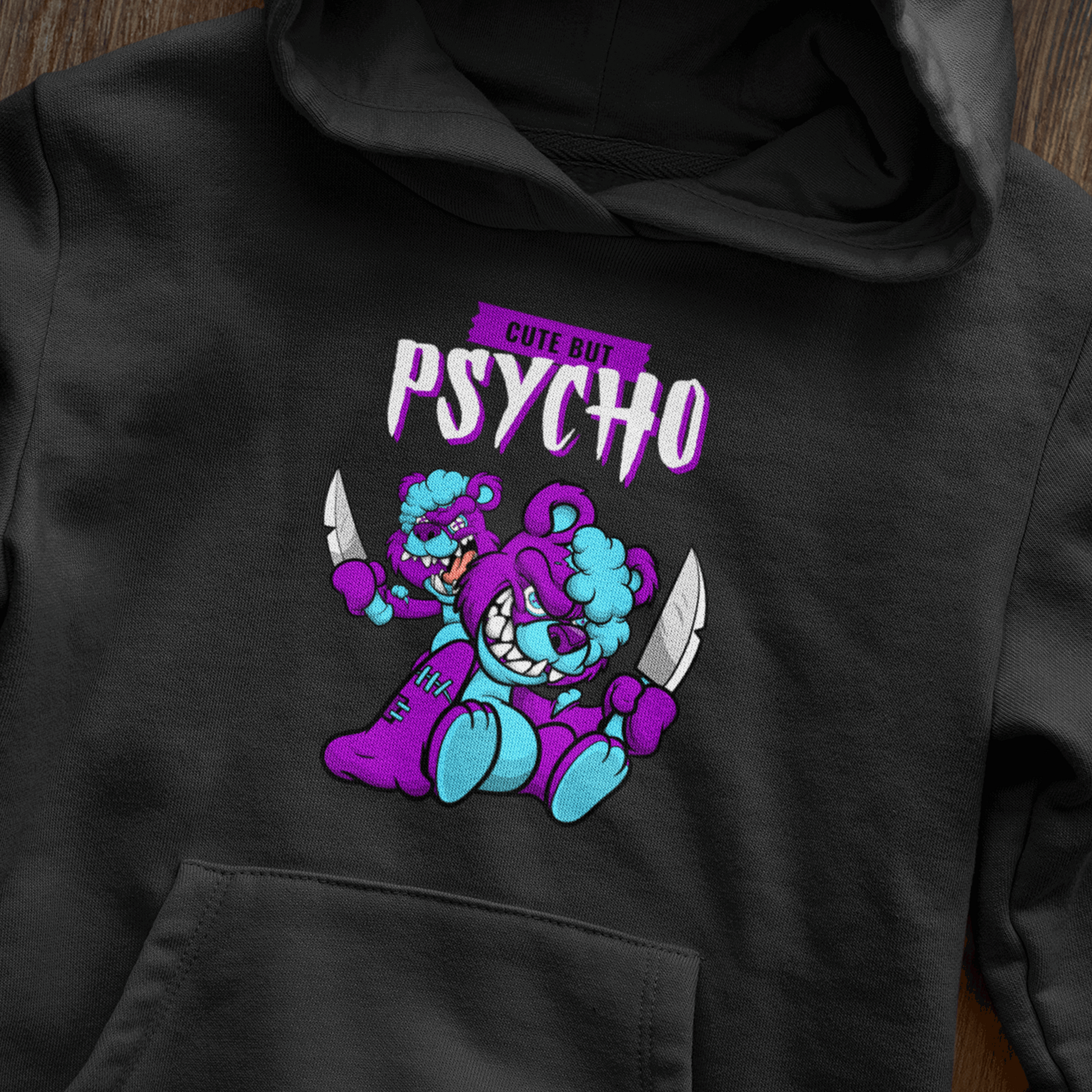 Cute But Psycho Cartoon Hoodie