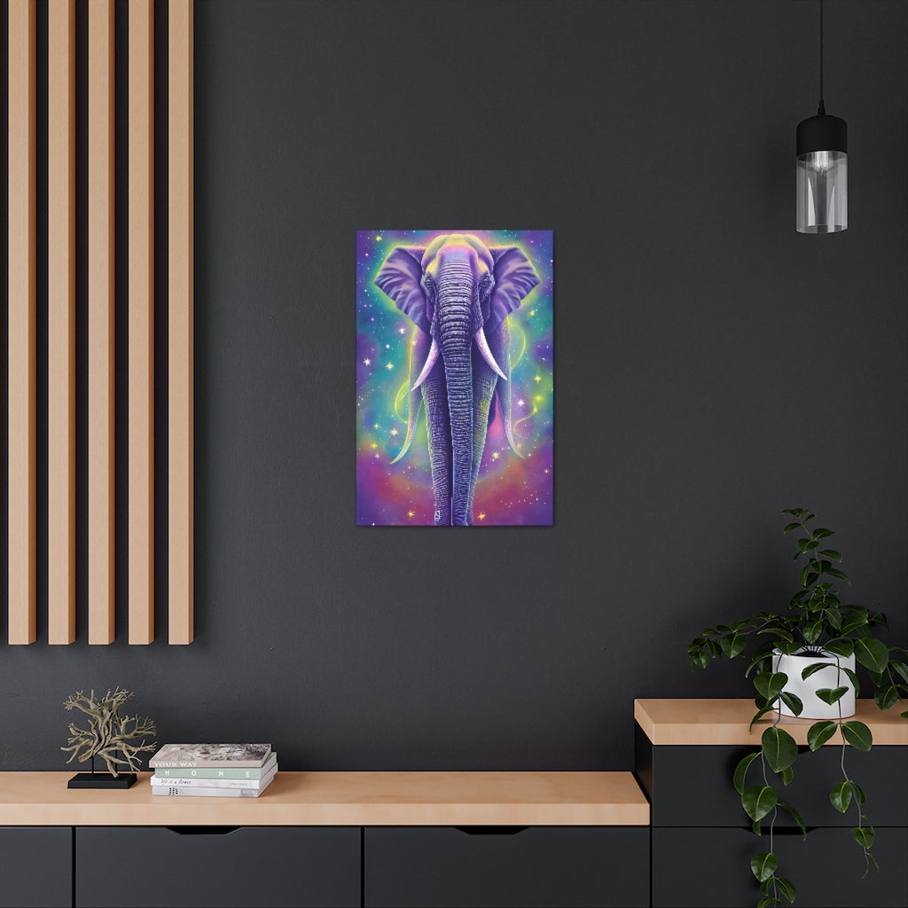 Cosmic Elephant Canvas Wrap