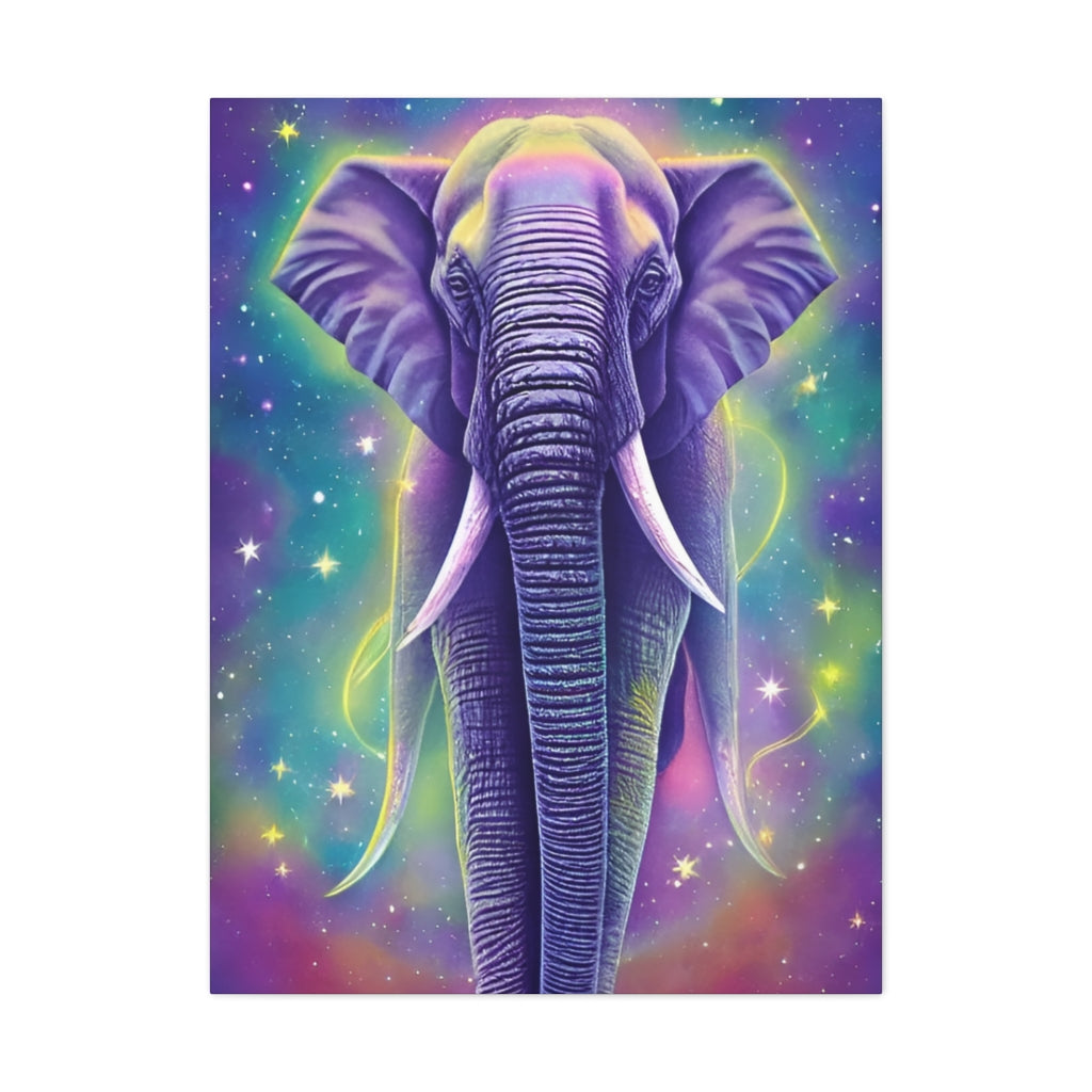 Cosmic Elephant Canvas Wrap